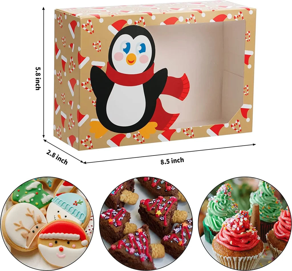 24pcs Christmas Cookie Boxes with Window