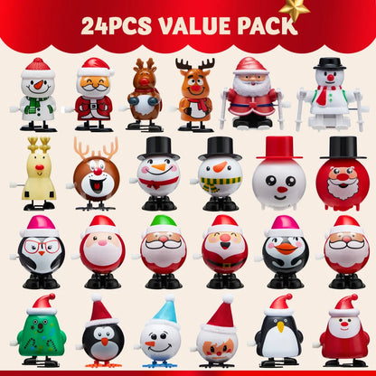 24 Pack Christmas Wind Up Toy Christmas Decoration and Gift