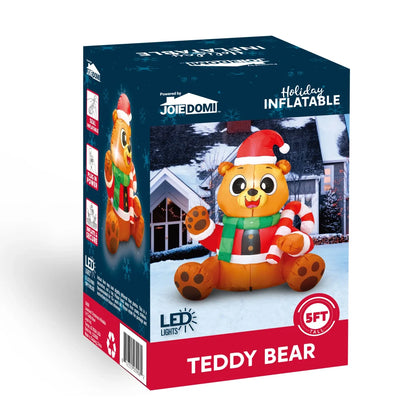 5ft LED Christmas Inflatable Teddy Bear