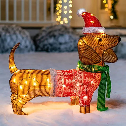 2ft LED Dog Christmas Decoration