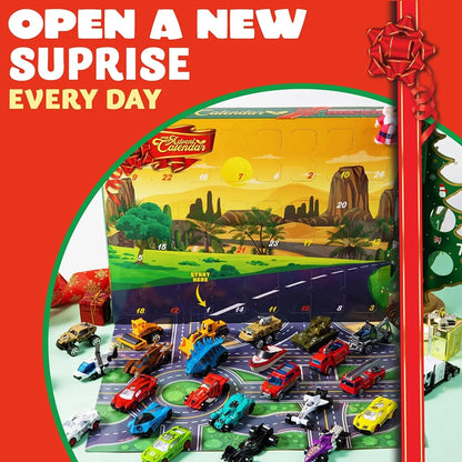 24 Days Die Cast Vehicle Toys Advent Calendar