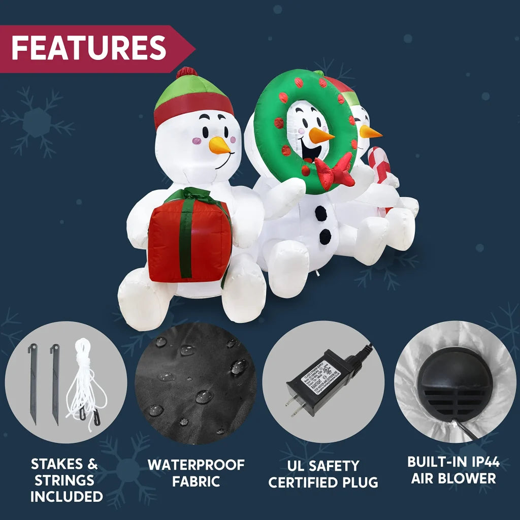 6ft LED Snowman Christmas Inflatable