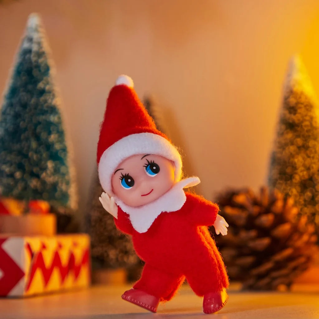 Christmas Red Tiny Soft Plush Elf Doll