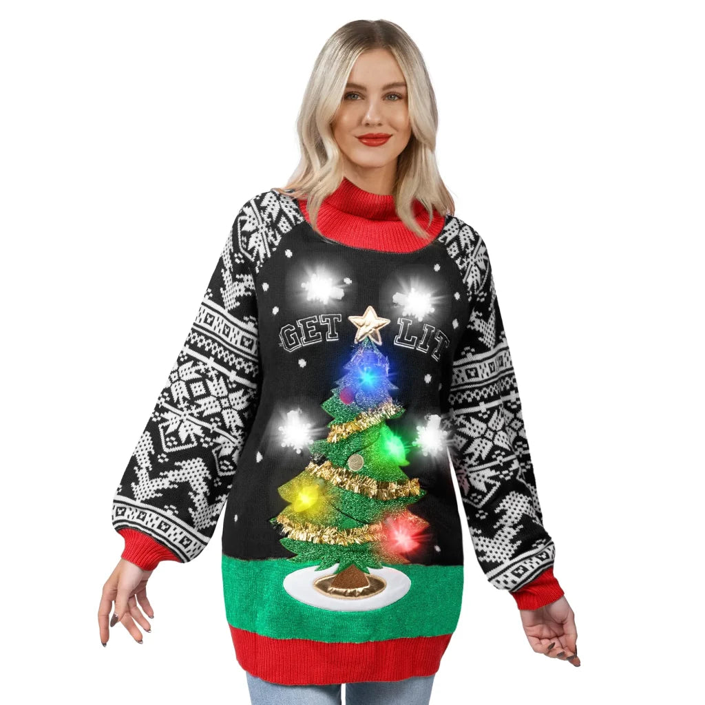 Women’s Christmas Tree Ugly Long Sweater