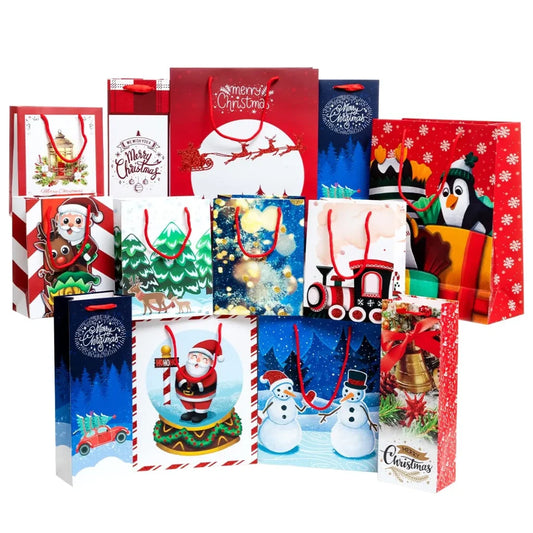 18pcs Holiday Postcard Decor Design Christmas Goodie Bags