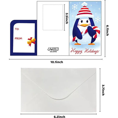 48pcs Christmas Gift Card Holder with Envelopes