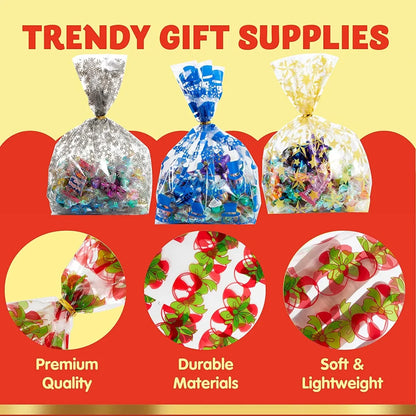 144pcs Christmas Cellophane Goodie Bags