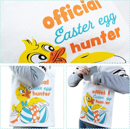 3Pcs Reusable Easter Cotton Tote Bags