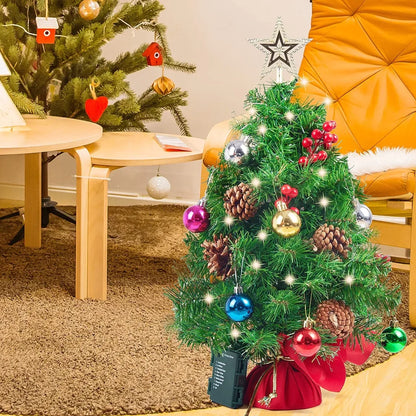 Prelit Tabletop Christmas Tree with Warm White Light 22in