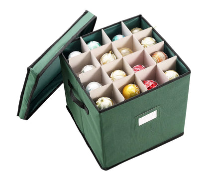 Green Christmas Ornament Storage Box