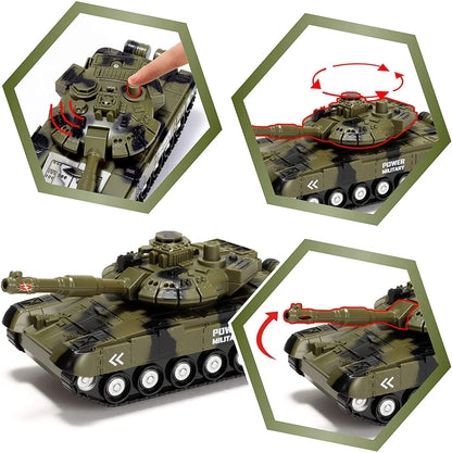 3 in 1 Friction Powered Siren Military Vehicle Toy Set