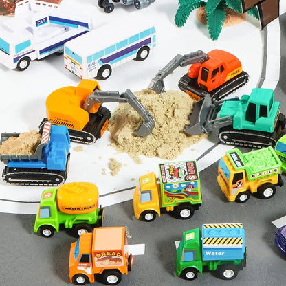 25pcs Pull Back Toy Cars and Trucks Vehicles Set