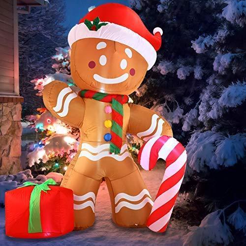 8ft Christmas Inflatable Gingerbread Man Yard Décor