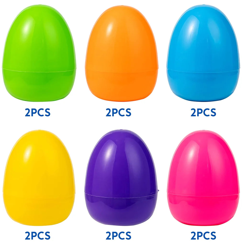 12Pcs Animal Rubber Toys Prefilled Easter Eggs 3in