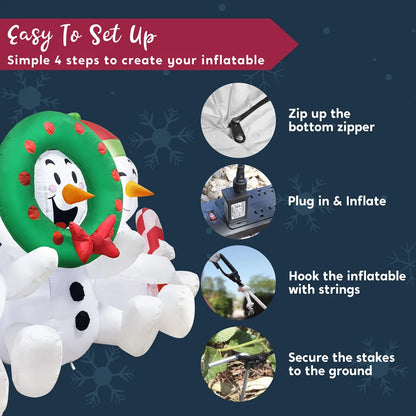 6ft LED Snowman Christmas Inflatable