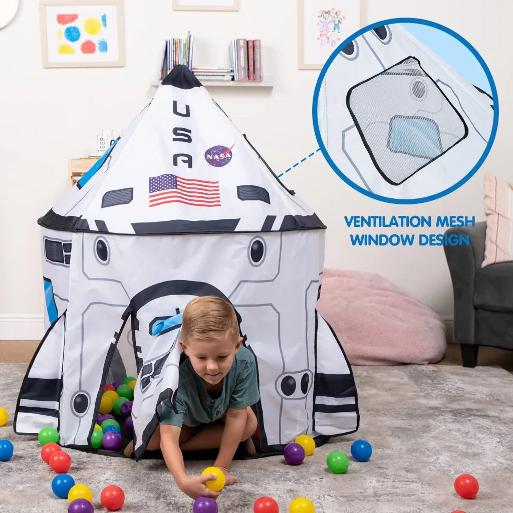 Kids Rocket Ship Play Tent Pop up Play