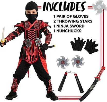 Boys Red Ninja Halloween Costume