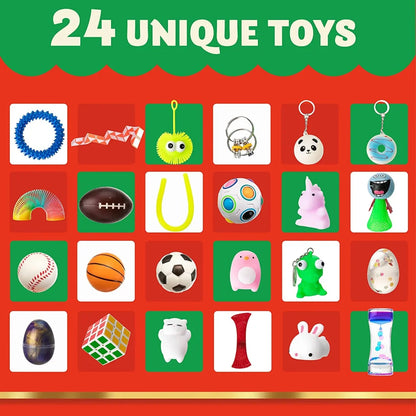 Christmas Advent Calendar with Pressure Relief Toys Set