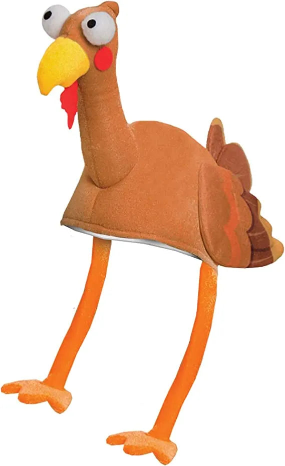 Plush Turkey Gobbler with Long Neck Hat