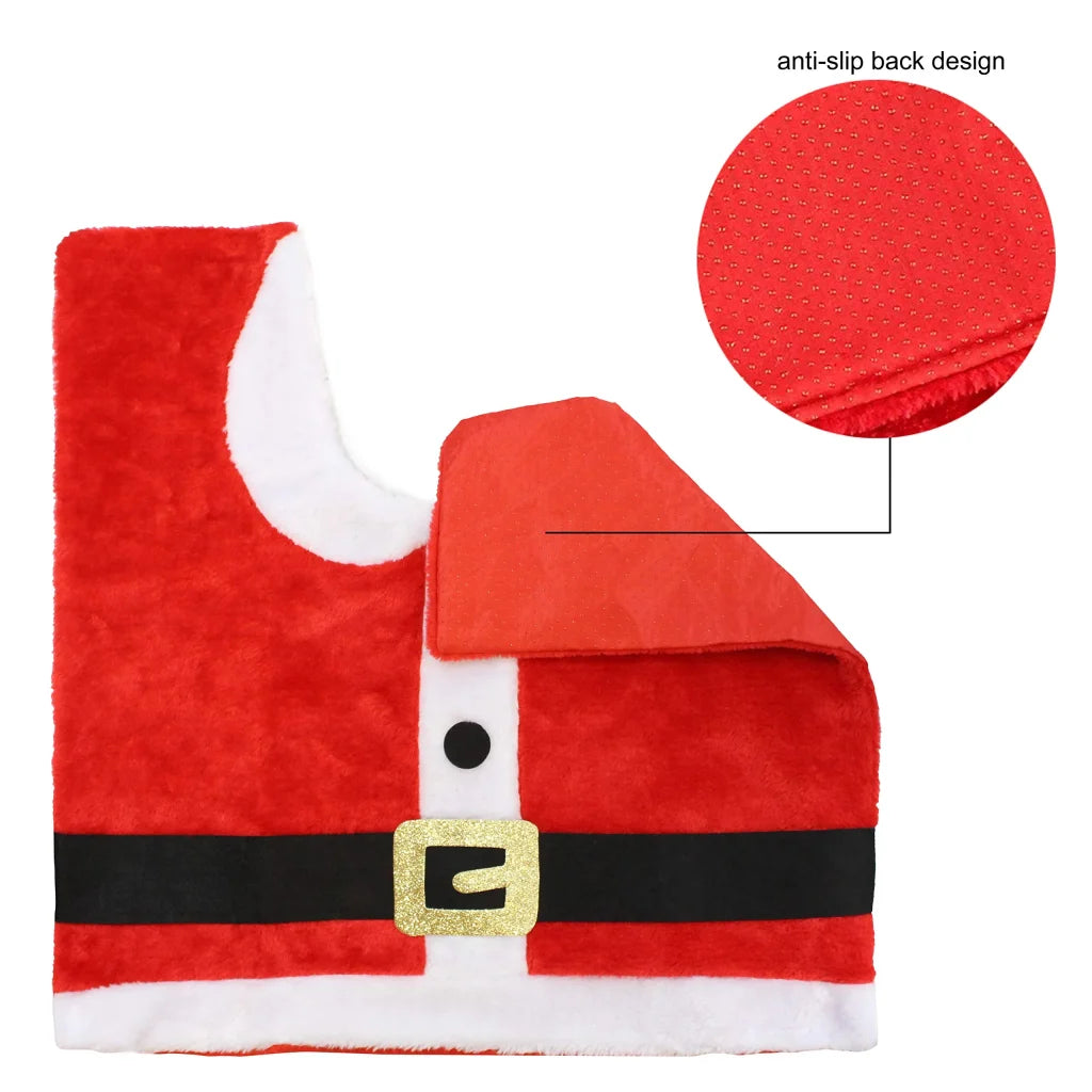 5Pcs Christmas Santa Theme Bathroom Decoration Set