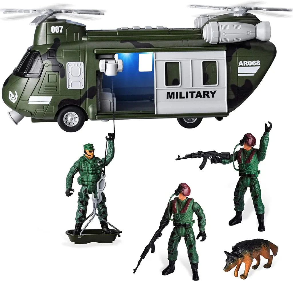 Military Toys Vehicles Set with Light and Sound Sirens