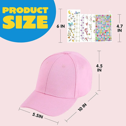 Decorate Your Own Baseball Cap with 7 Gems Stickers