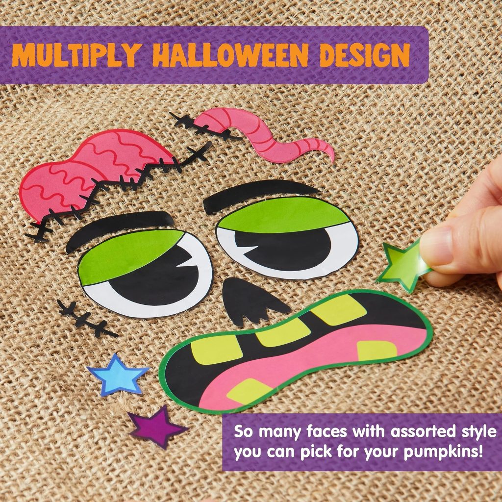 48 Pcs Halloween Pumpkin Decoration Stickers