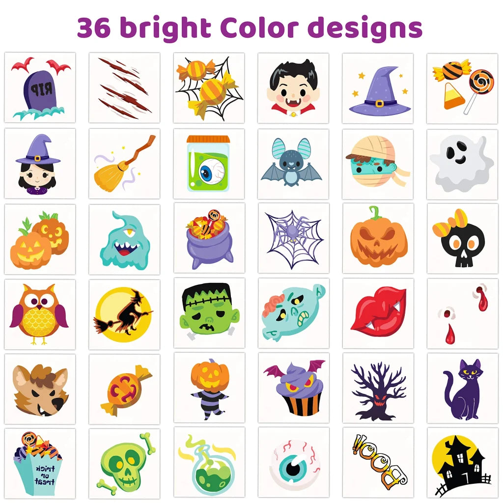 306pcs Halloween Tattoo Designs