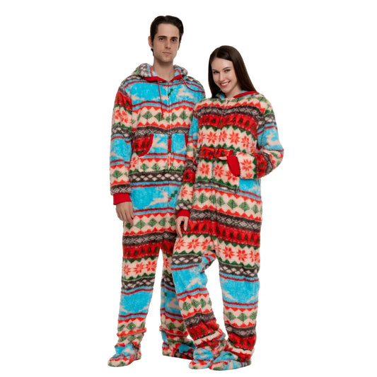 Colored Patterned Large Christmas Pajamas for Adults