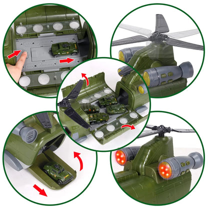 Military Cargo Airplane Set and Army Action Figures