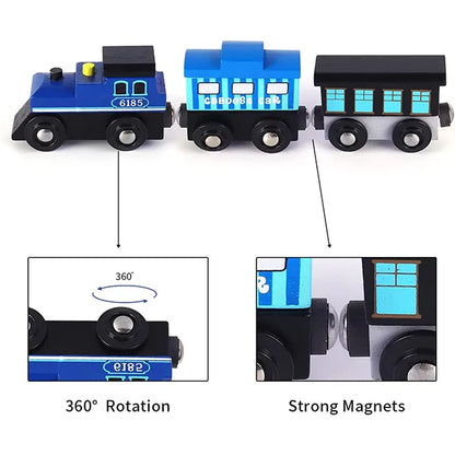 12pcs Wooden Magnetic Train Advent Calendar for Christmas