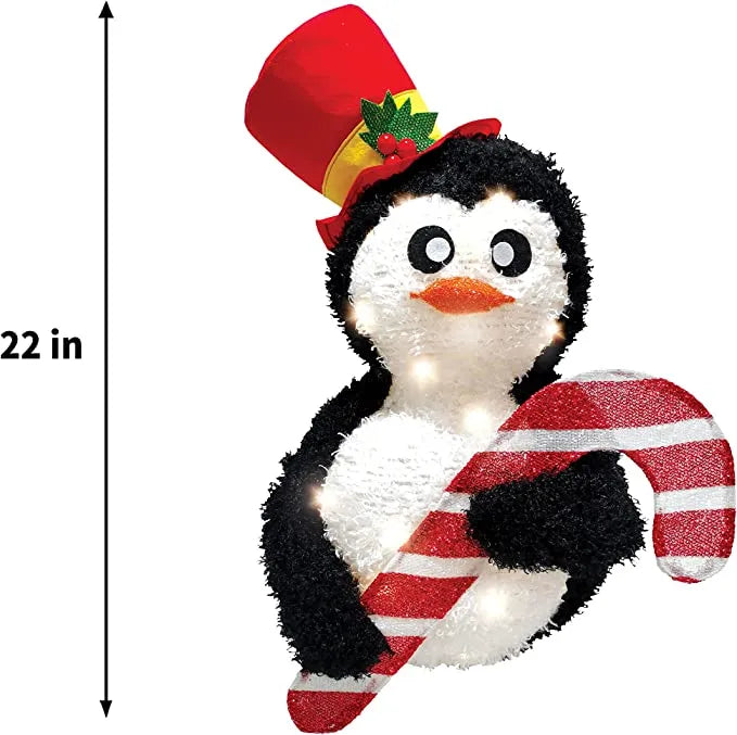 LED Collapsible Penguin Christmas Decorations 22in