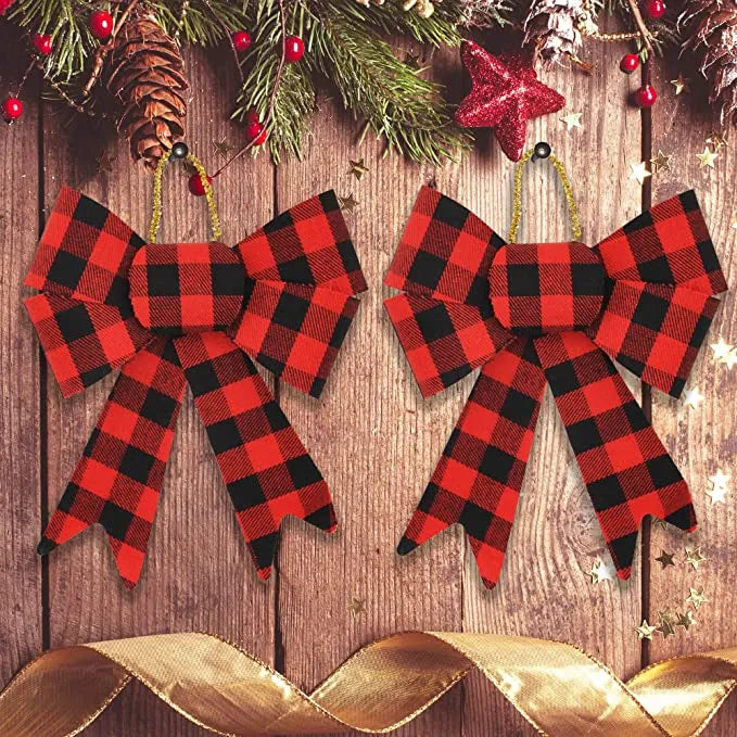 18Pcs Red Plaid Flannel