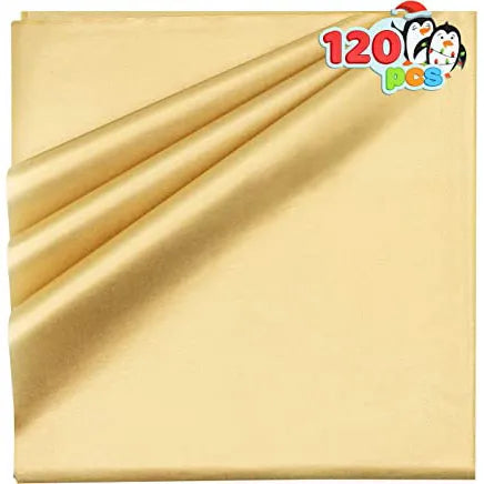 120pcs Christmas Gold Metallic Tissue Paper