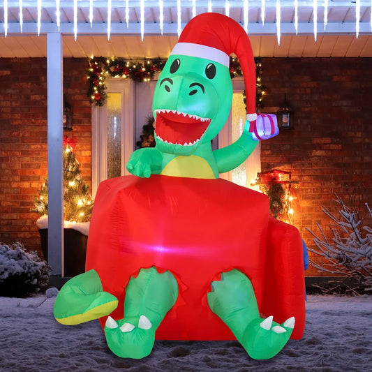 6ft LED Inflatable Dinosaur in a Gift Box