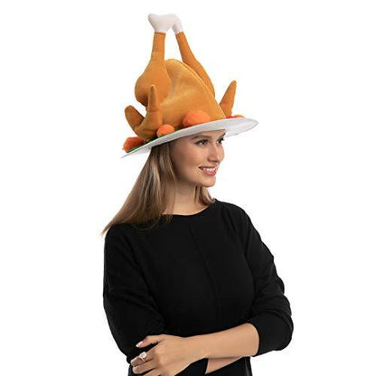 2Pack Silly Turkey Roasted Hat