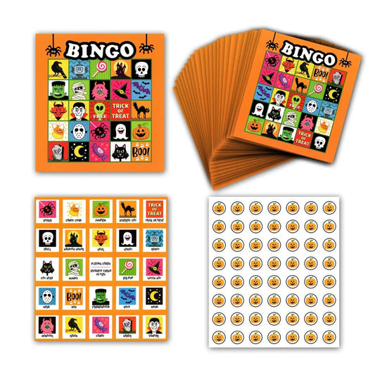 28pcs Halloween Bingo Card Game