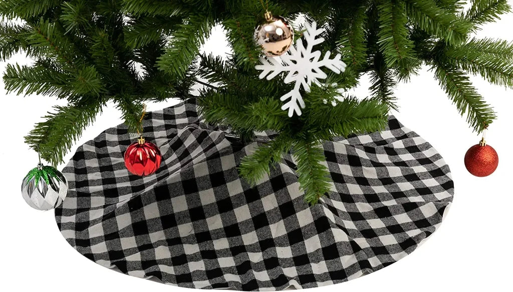 Buffalo Plaid Christmas Tree Skirts 48in