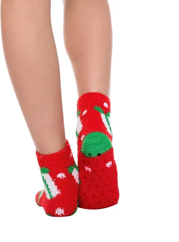 6pcs Christmas Fuzzy Socks