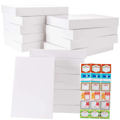 18pcs XL Christmas White Shirt Gift Boxes