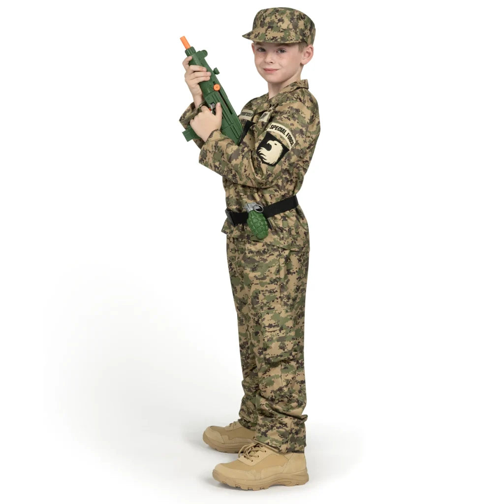 Kids Green Army Soldier Costume