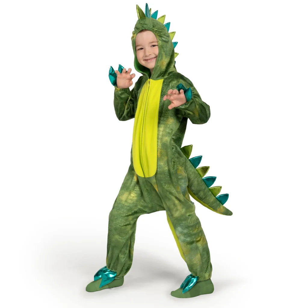 Kids Shining Dinosaur Jumpsuit Pajama Costume