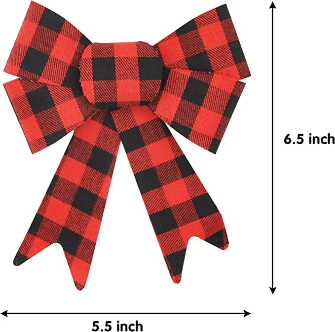 18Pcs Red Plaid Flannel