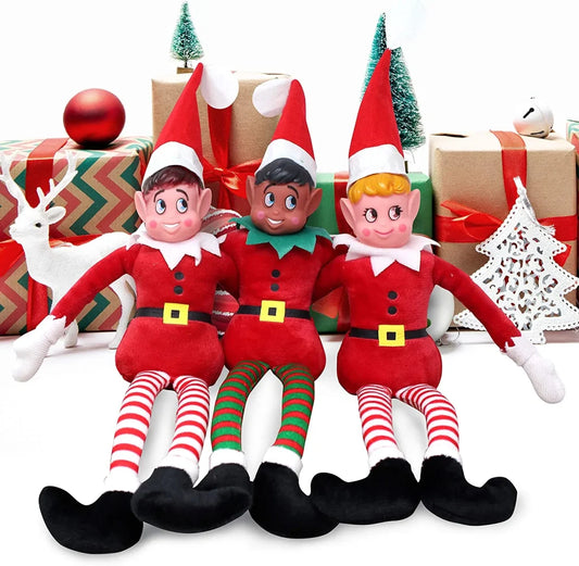 2pcs Christmas Elf Plush Doll 12in