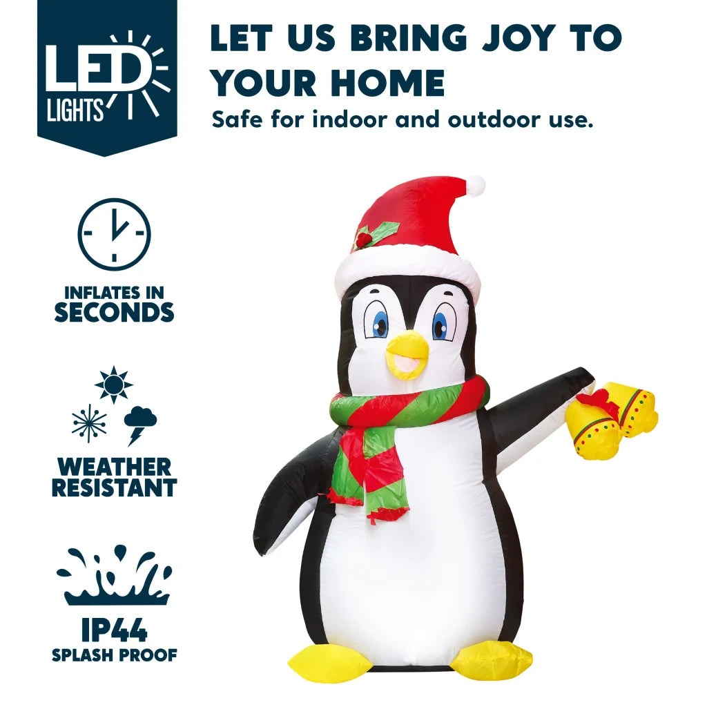 5ft LED Inflatable Penguin Christmas Decoration