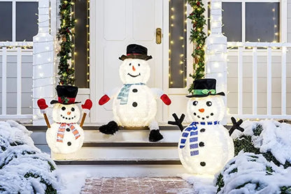 LED Collapsible Snowman Christmas Yard Light 22in