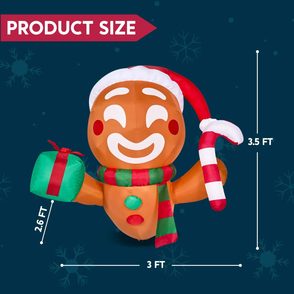 3.5ft Christmas Inflatable Gingerbread Man