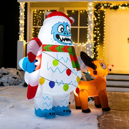 6ft LED Inflatable Yeti Christmas Decoration