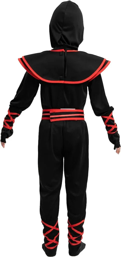 Kids Flame Red Ninja Halloween Costume