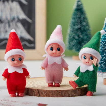 3PCS Tiny Elf Doll Christmas Holiday Decorations